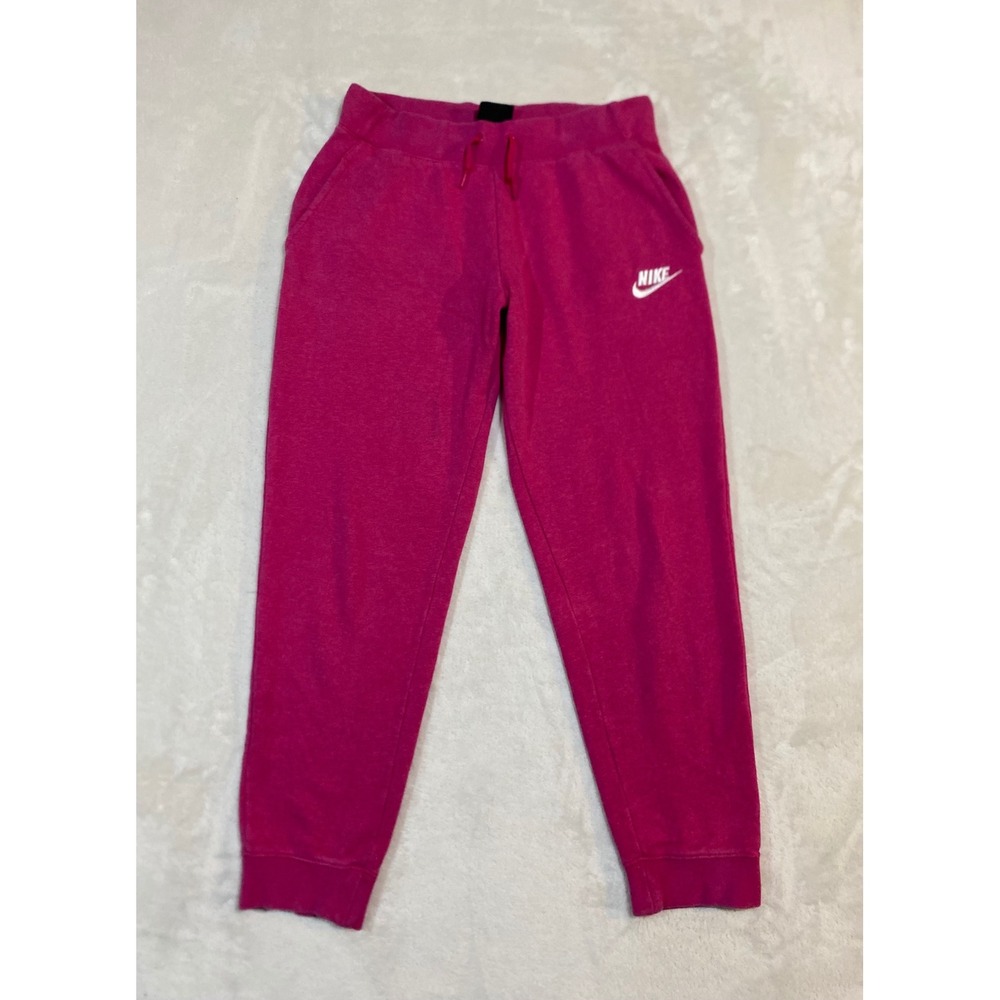 Nike Sportswear Essential Women Fleece Pants Pink Joggers DJ0690-615 XL